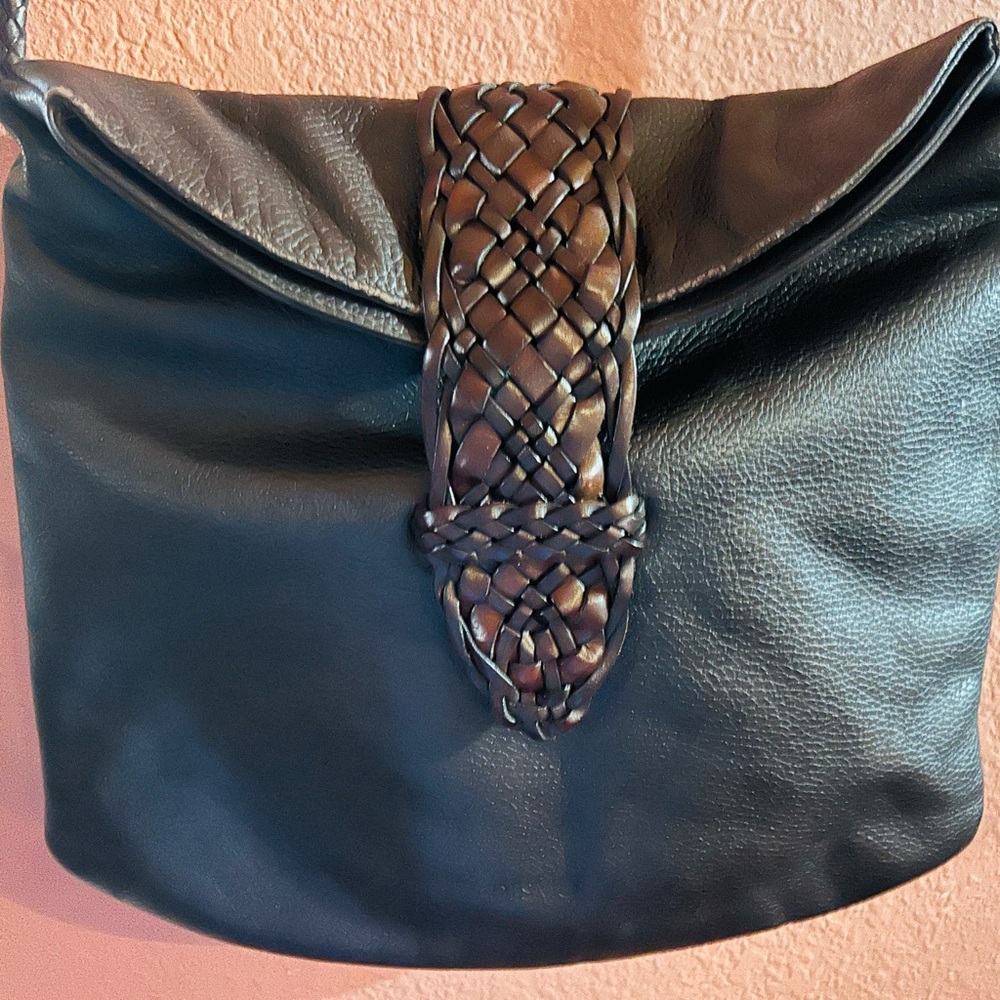 Desmo Brown Italian Leather Shoulder Bag
